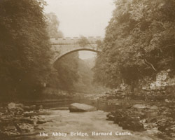 Abbey Bridge, Egglestone - from old postcard
