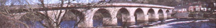 Hexham bridge in winter