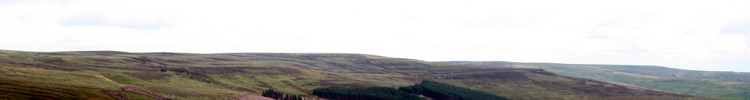 Looking east from Killhope Cross down Wear valley