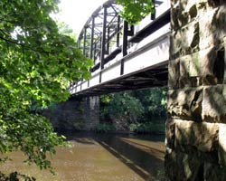 Brasside Bridge from north east bank