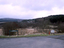 Road leading to campsite and bridge