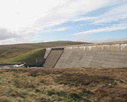 Cow Green Reservoir - the dam