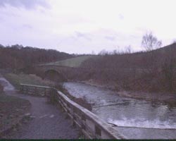 Derwent Park Bridge and weir