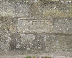 Featherstone Road Bridge inscription stone