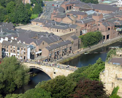 Framwellgate Bridge from the cathedral tower