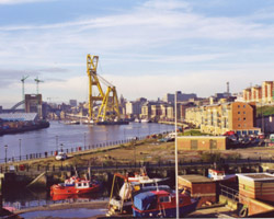 Gateshead Millennium Bridge en route to quayside