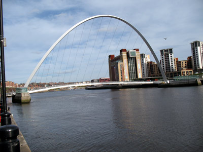 Gateshead Millennium Bridge after removal of bollards 2012