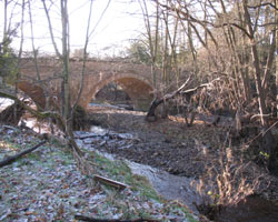 Highford Bridge in winter