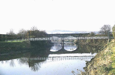 The Hikey Bridge with railway bridge behind