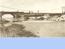 Suspension Bridge at Swalwell - old postcard