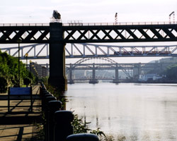 King Edward VII Bridge with other bridges