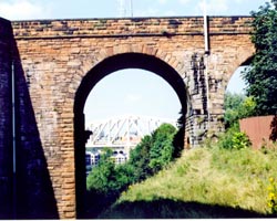 King Edward VII Bridge - arch at Gateshead side