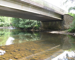 Kielder Bridge from river bank