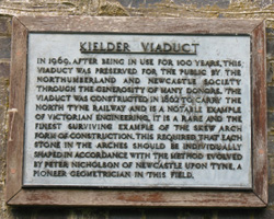 Plaque on viaduct