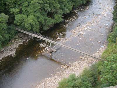 Lambley Footbridge from railway viaduct