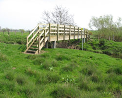Middleton Mill Footbridge looking south east