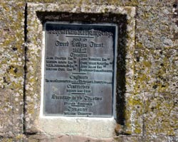 Ladykirk and Norham Bridge - plaque on bridge