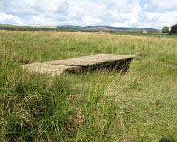 Makeshift bridge on North Tyne