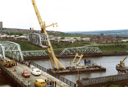 Old Redheugh bridge being dismantled