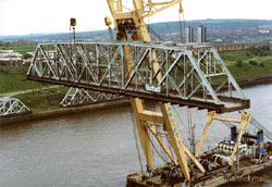 Old Redheugh bridge being dismantled