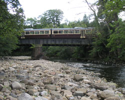 Train crossing Rogerley Railway Bridge