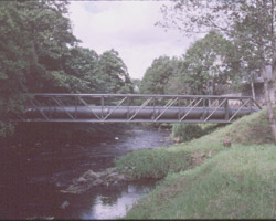 Water Main and footbridge at Shotley Bridge