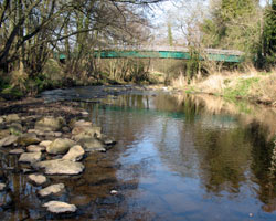 Shotley bridge - the new footbridge looking downstream