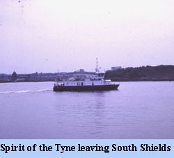 The Spirit of the Tyne leaving South Shields