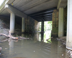 Stannington A1 Viaduct showing downstream and upstream bridges