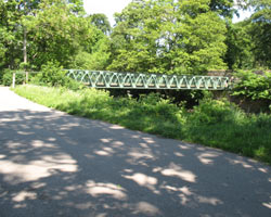 Stanhope Footbridge from the south east