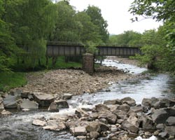 Stanhope West Railway Bridge looking west