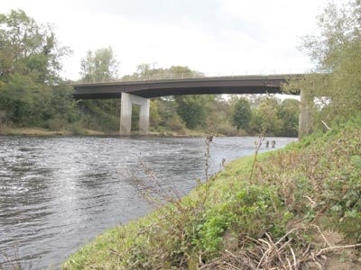 Styford Bridge from north riverbank