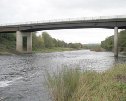 Styford Bridge from south riverbank