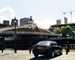 The Swing Bridge with the Hilton Hotel under construction