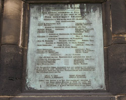 The Swing Bridge - plaque showing details of opening
