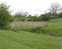 Twizell Farm Footbridge looking north east