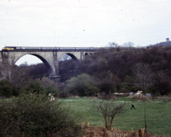 Victoria Viaduct with diverted Kings Cross to Newcastle train in April 1984