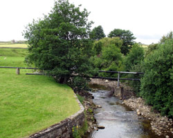 Pipeline near confluence of the two burns forming the River Wear
