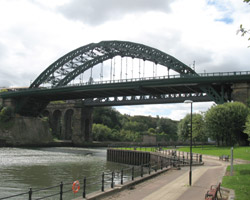 Wearmouth Bridge from north east bank